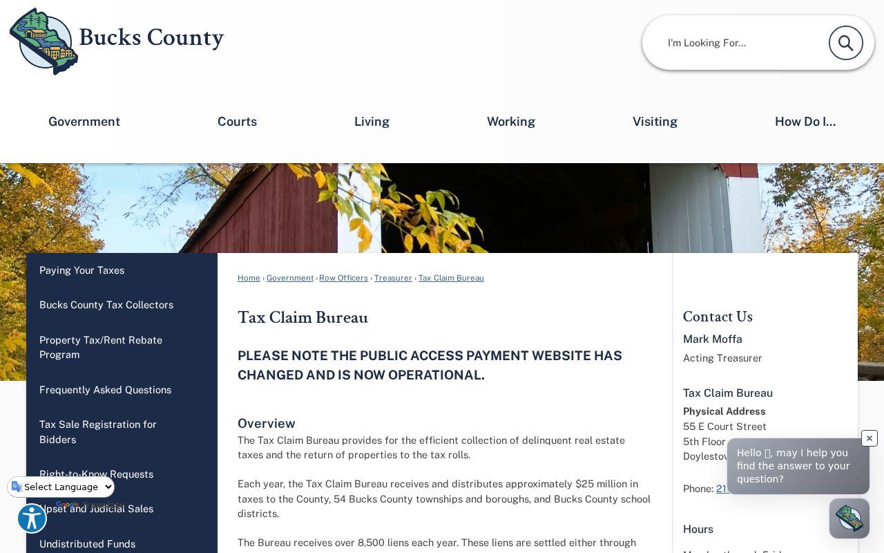 Bensalem Township residents directory Bucks County Tax Claim Bureau public search route