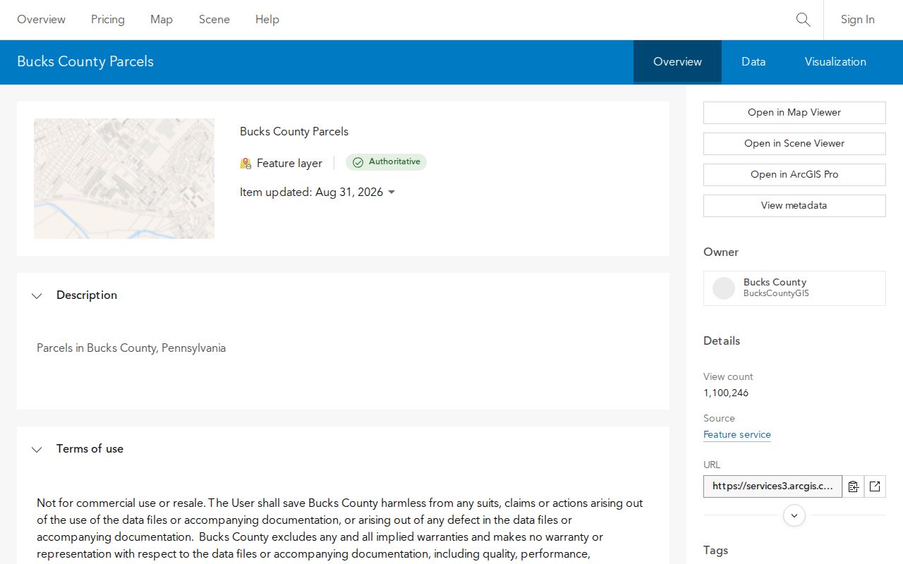 Bensalem Township neighbors Bucks County parcel map layer