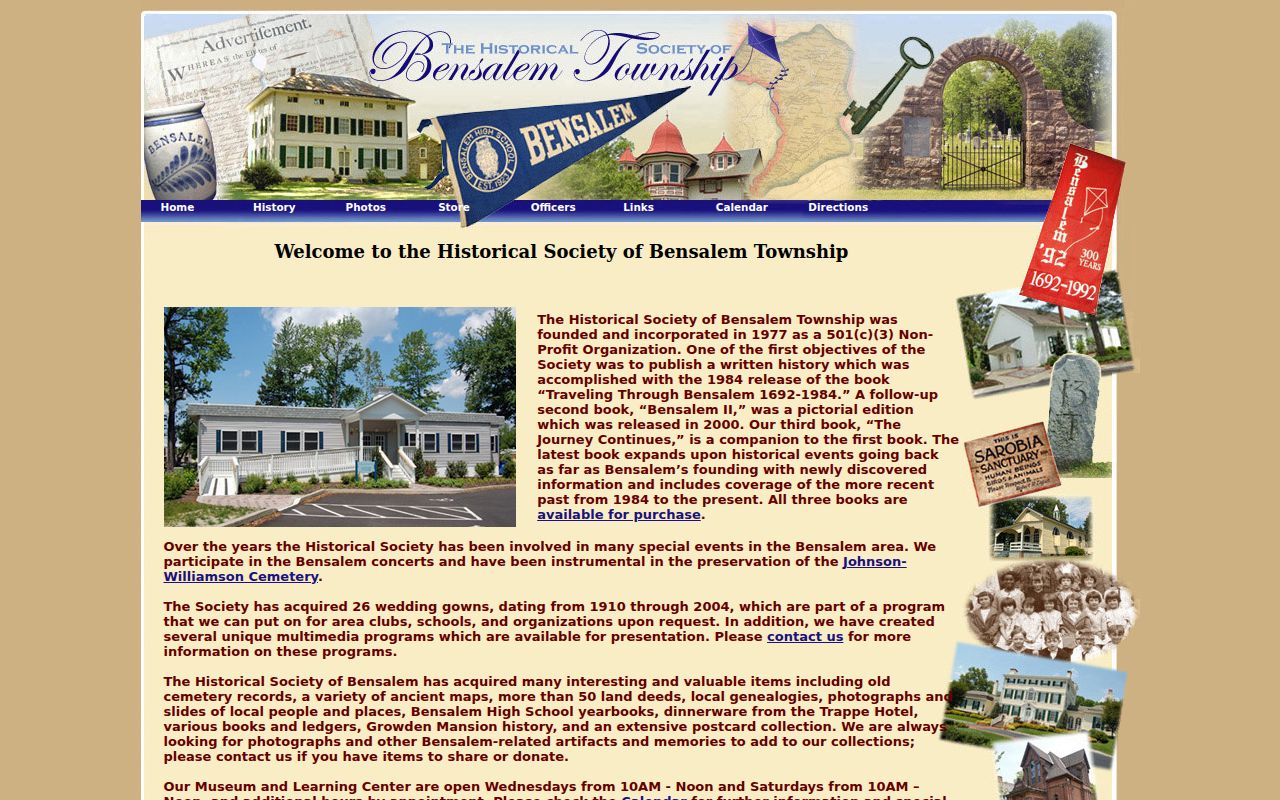 Bensalem Township neighbors Historical Society research holdings