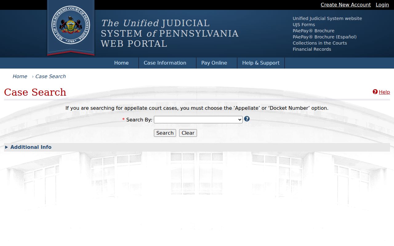 Bensalem Township residents directory Pennsylvania UJS court case search