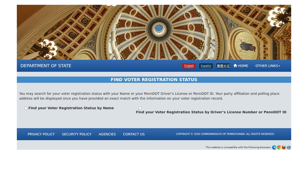 Bensalem Township residents directory Pennsylvania voter registration status lookup